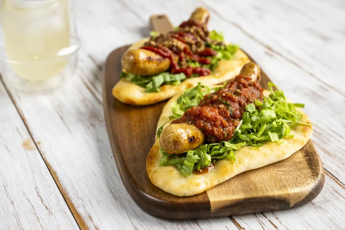 米粉のナンドッグ&ピザ