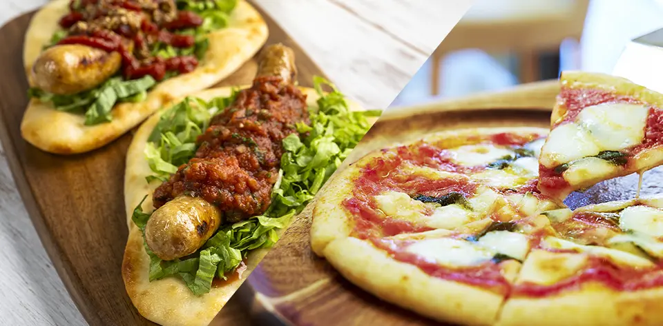 米粉のナンドッグ＆ピザ